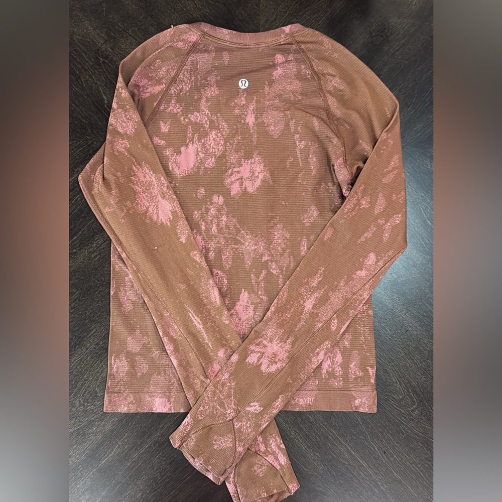 lululemon athletica Pink Patterned Long Sleeve Top